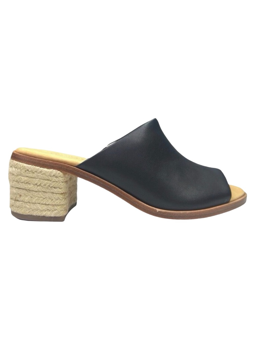 Soludos Black Leather Capri Mule Shoes - Size 8
